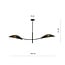 Emibig Emibig lampe suspendue noire et dorée avec 2 bras courbés - Idéale pour une ambiance élégante