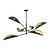 Black and gold hanging lamp with 6 arms