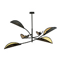 Emibig Emibig Lampe suspendue noire et dorée à 6 bras - Parfaite pour une ambiance élégante