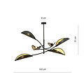 Black and gold hanging lamp with 6 arms