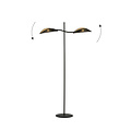 floor lamp black and gold with falling leaf effect