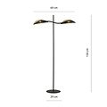floor lamp black and gold with falling leaf effect