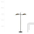 floor lamp black and gold with falling leaf effect