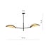Emibig Emibig Lampe suspendue noire et en rotin avec 2 bras courbés - Parfaite pour créer une ambiance chaleureuse