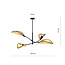 Emibig Emibig Lampe suspendue noire avec rotin à 4 bras et feuilles transparentes - Créez une ambiance chaleureuse dans votre espace