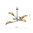 Emibig Emibig Zwart en rotan hanglamp met 6 armen - Perfect voor sfeervolle verlichting