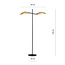 Emibig Emibig Floor lamp black and rattan with falling leaf effect - Create a cozy ambiance in your home