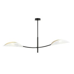 Emibig Lampe suspendue blanche et dorée avec 2 bras courbés