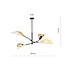 Emibig Emibig Wit met gouden hanglamp met 4 armen en transparante bladeren - Creëer een sfeervolle ambiance in uw interieur
