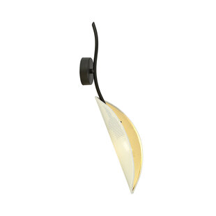 Wall lamp white and gold with falling leaf effect