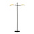 Vloerlamp wit en goud met vallend blad effect