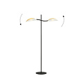 Lampadaire blanc et doré effet feuille tombante