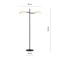 Lampadaire blanc et doré effet feuille tombante