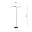 Emibig Emibig Floor lamp white and gold with falling leaf effect - Create a cozy ambiance in your home