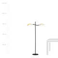 Lampadaire blanc et doré effet feuille tombante
