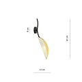 Wall lamp white and gold with falling leaf effect