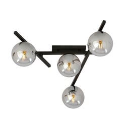 Emibig Metal and glass ceiling lamp with 4 smoked glass spheres