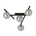 Emibig Emibig Metaal en glas plafondlamp met 4 rookglas bollen - Perfecte sfeer voor elke ruimte