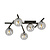 Ceiling lamp with 5 smoked bulbs E14