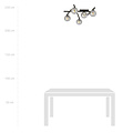 Ceiling lamp with 5 smoked bulbs E14