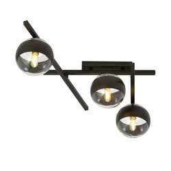 Emibig Lámpara de techo de vidrio y metal con 3 bombillas a rayas
