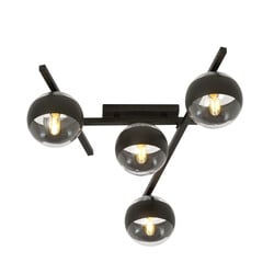 Emibig Beautiful metal and glass ceiling lamp with 4 striped bulbs