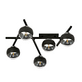 Emibig Emibig Mooie plafondlamp met 5 gestreepte bollen E14 - Perfect voor sfeervolle verlichting