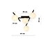 Emibig Emibig White glass and metal ceiling lamp with 4x E14 bulb - Ideal for Scandinavian design in your home