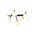 Beautiful black ceiling lamp with 5 white bulbs E14