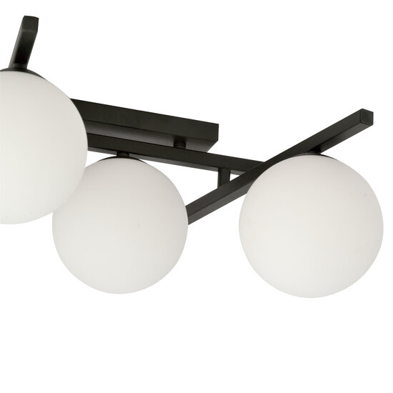 Beautiful black ceiling lamp with 5 white bulbs E14