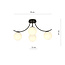 Emibig Emibig Kopenhagen zwarte plafondlamp zwart met 4 witte glazen bollen - Perfect voor moderne interieurs