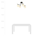 Copenhagen black ceiling lamp black with 4 white glass balls