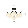 Emibig Emibig Copenhague negro con 6 bombillas blancas de vidrio E14 - Iluminación ideal para interiores modernos