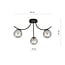 Emibig Emibig Copenhagen ceiling lamp black with 3 smoked glass balls - Ideal lighting for a modern interior