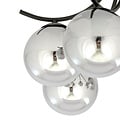 Emibig Emibig Lámpara de techo de vidrio ahumado Copenhague negra con 4 bolas de vidrio - Ideal para interiores modernos