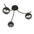 Emibig Emibig Lampe de plafond noire Copenhague avec 3 boules en verre rayées - Éclairage parfait pour tout espace