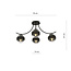 Emibig Emibig Lampe de plafond en verre rayé Copenhague noire avec 4 boules en verre - Éclairage idéal pour chaque espace