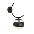 Emibig Emibig Copenhagen curved black wall lamp with 1 striped ball glass E14 - Ideal lighting for any room