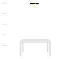 Aalborg ceiling lamp black with white bulb E14