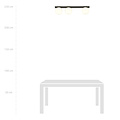Plafonnier long Aalborg noir avec 3 ampoules blanches E14