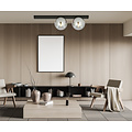 Aalborg beautiful medium black ceiling lamp with 2 smoked bulbs E14