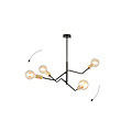 Odense 4 lamp hanging lamp black with gold 4x E27