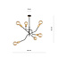 Suspension Odense 6 lampes E27 noir et or