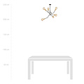 Emibig Emibig Odense pendant lamp 6 lamps E27 black and gold - Perfect lighting for any space