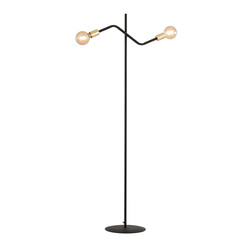 Odense floor lamp with 2 gold E27 connections