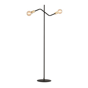 Odense floor lamp with 2 gold E27 connections