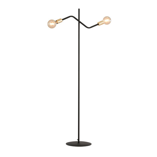 Emibig Emibig Lámpara de pie Odense con 2 conexiones E27 doradas - Ideal para una iluminación elegante