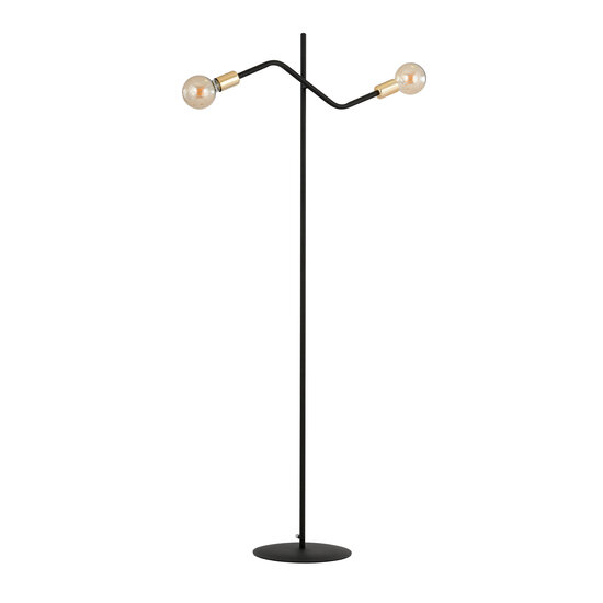 Odense floor lamp with 2 gold E27 connections