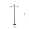 Emibig Emibig Lampe sur pied Odense avec 2 connexions E27 dorées - Idéale pour un éclairage élégant