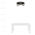 Esbjerg black double ceiling lamp with 2 fumed bulbs E14